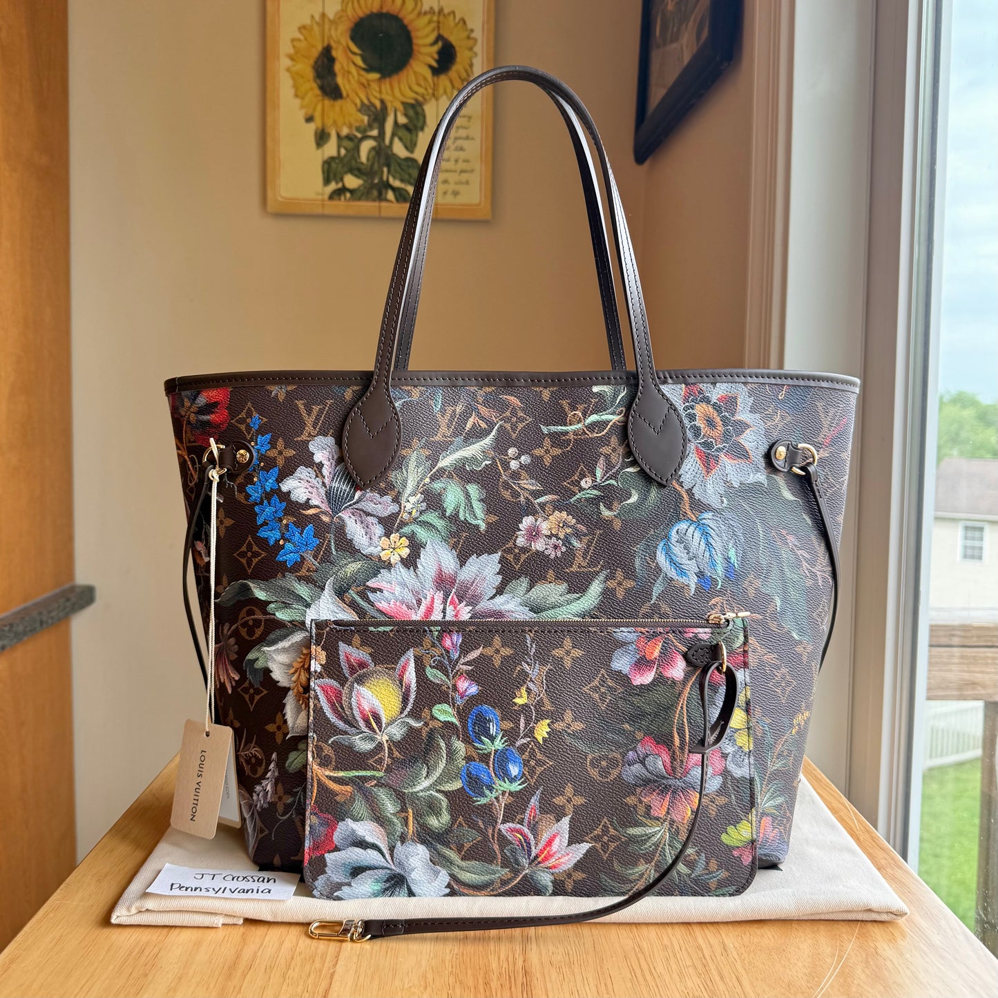 Monogram Neverfull MM - Eden Collection (Brand New)