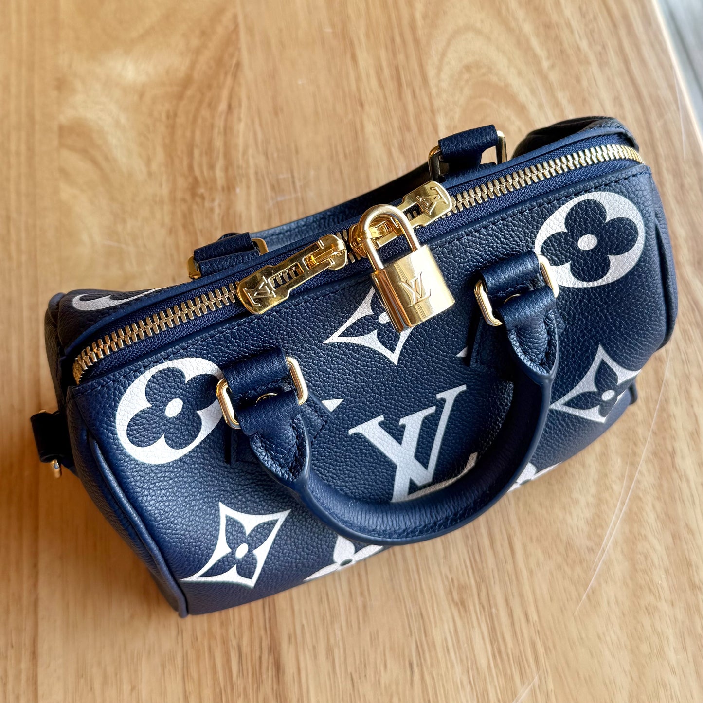 Bicolor Empreinte Speedy 20 - Navy/Creme