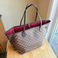Damier Ebene Neverfull MM Set - Cerise Red Interior (Brand New)