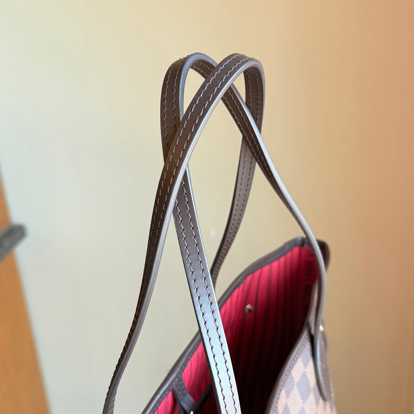 Damier Ebene Neverfull MM Set - Cerise Red Interior (Brand New)