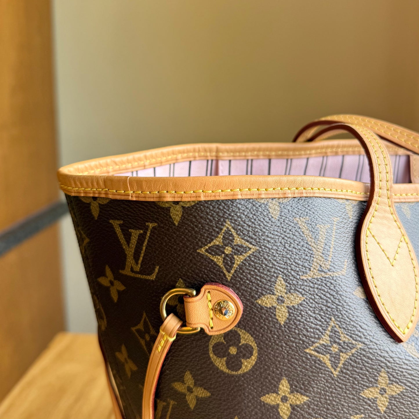 Monogram Neverfull MM Set - Rose Ballerine Interior