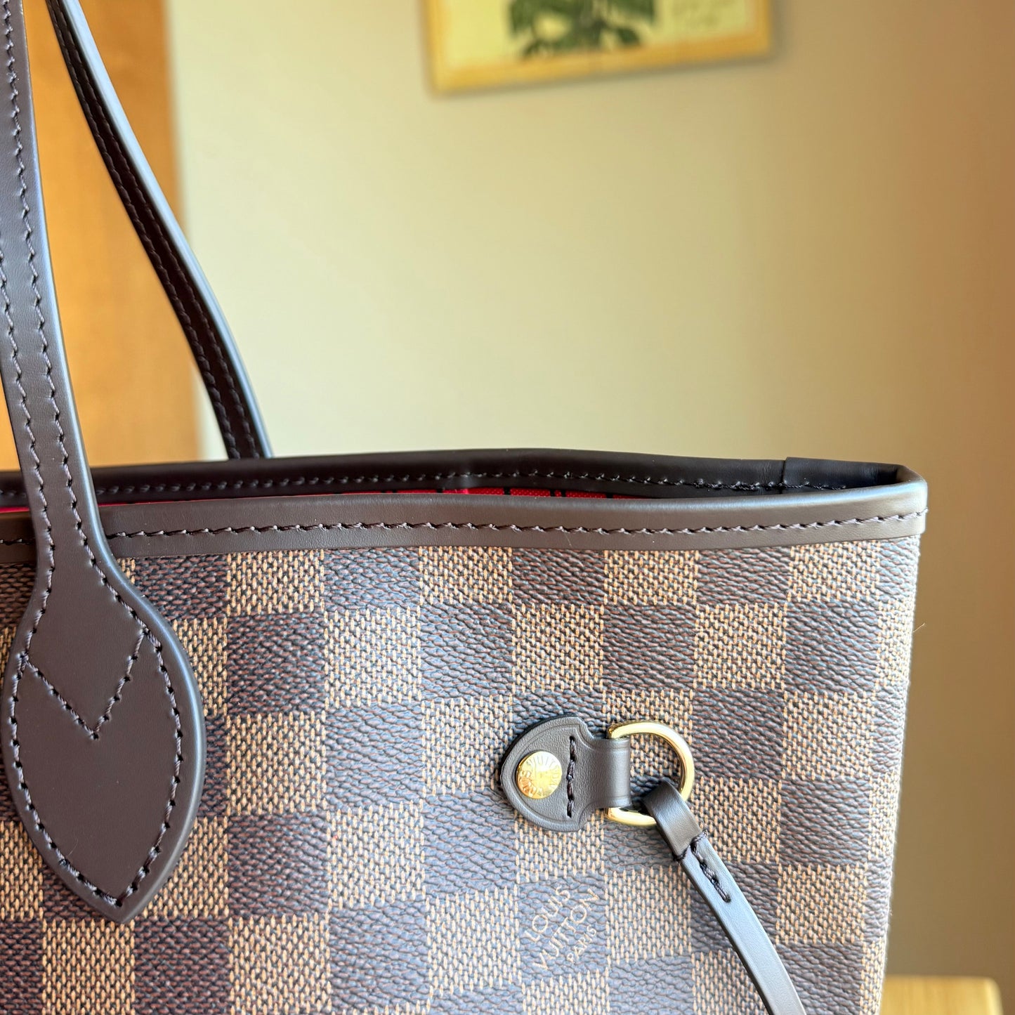 Damier Ebene Neverfull MM Set - Cerise Red Interior (Brand New)