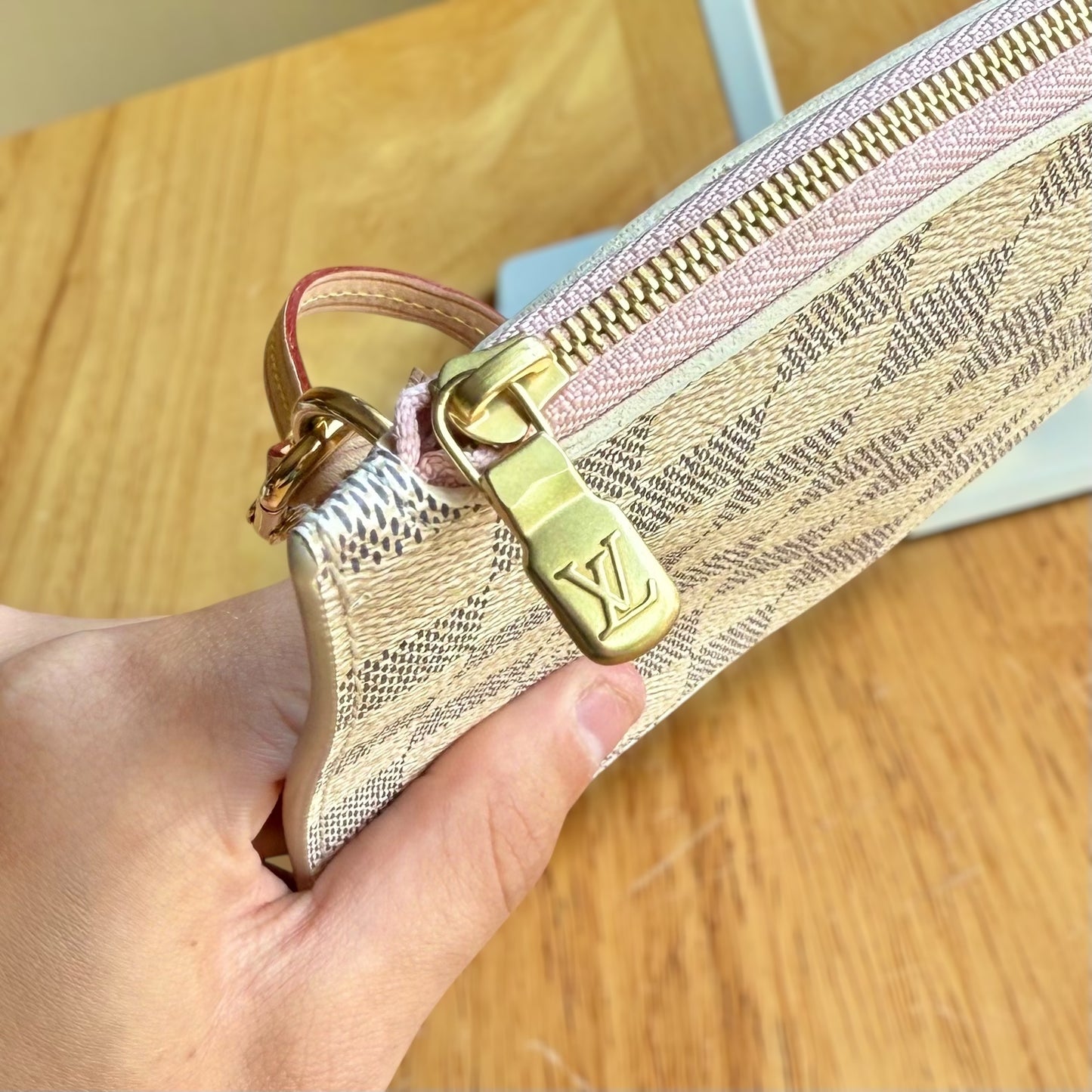 Damier Azur Neverfull MM Set (Rose Ballerine)