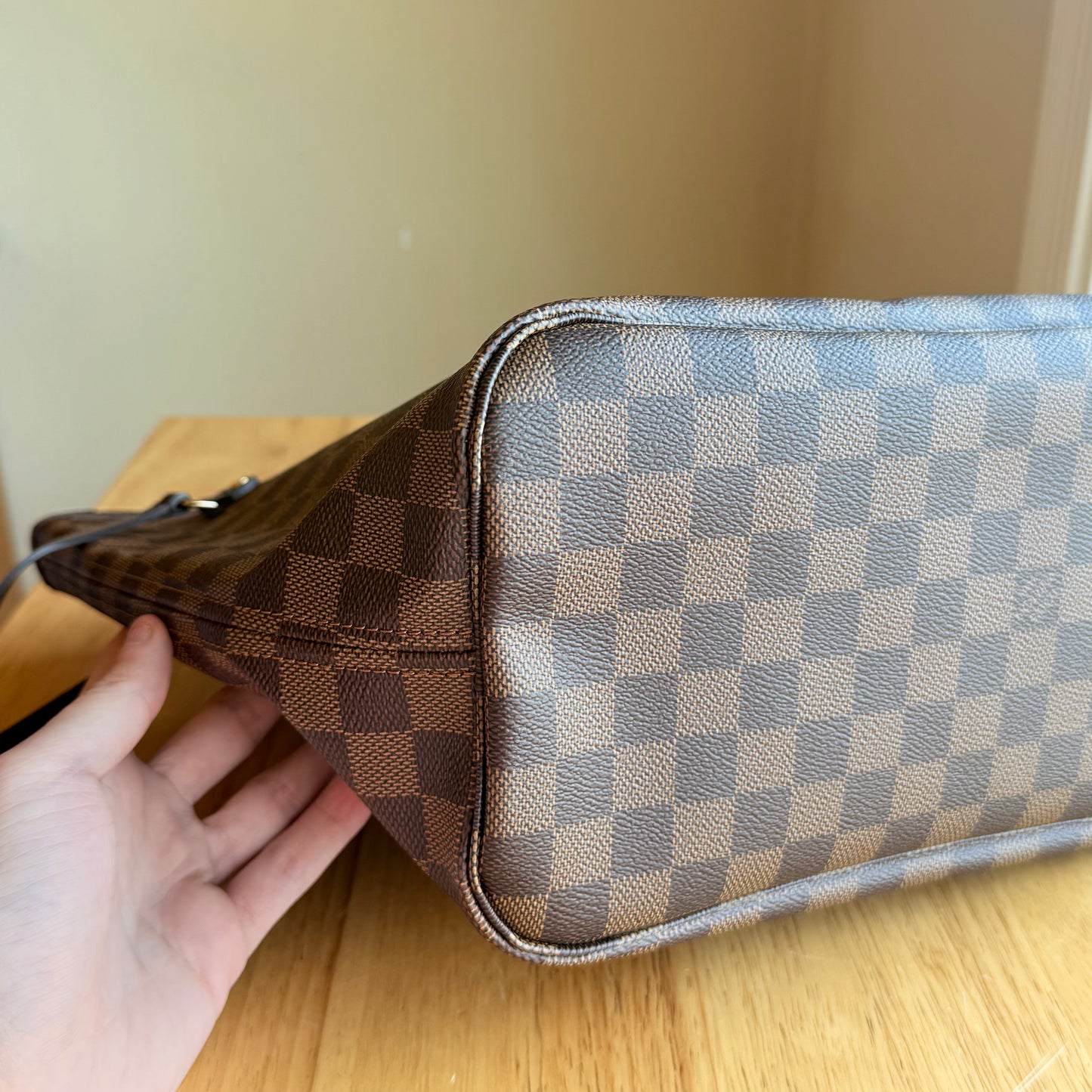 Damier Ebene Neverfull MM Set - Cerise Red Interior (Brand New)