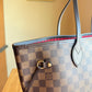 Damier Ebene Neverfull MM Set - Cerise Red Interior (Brand New)