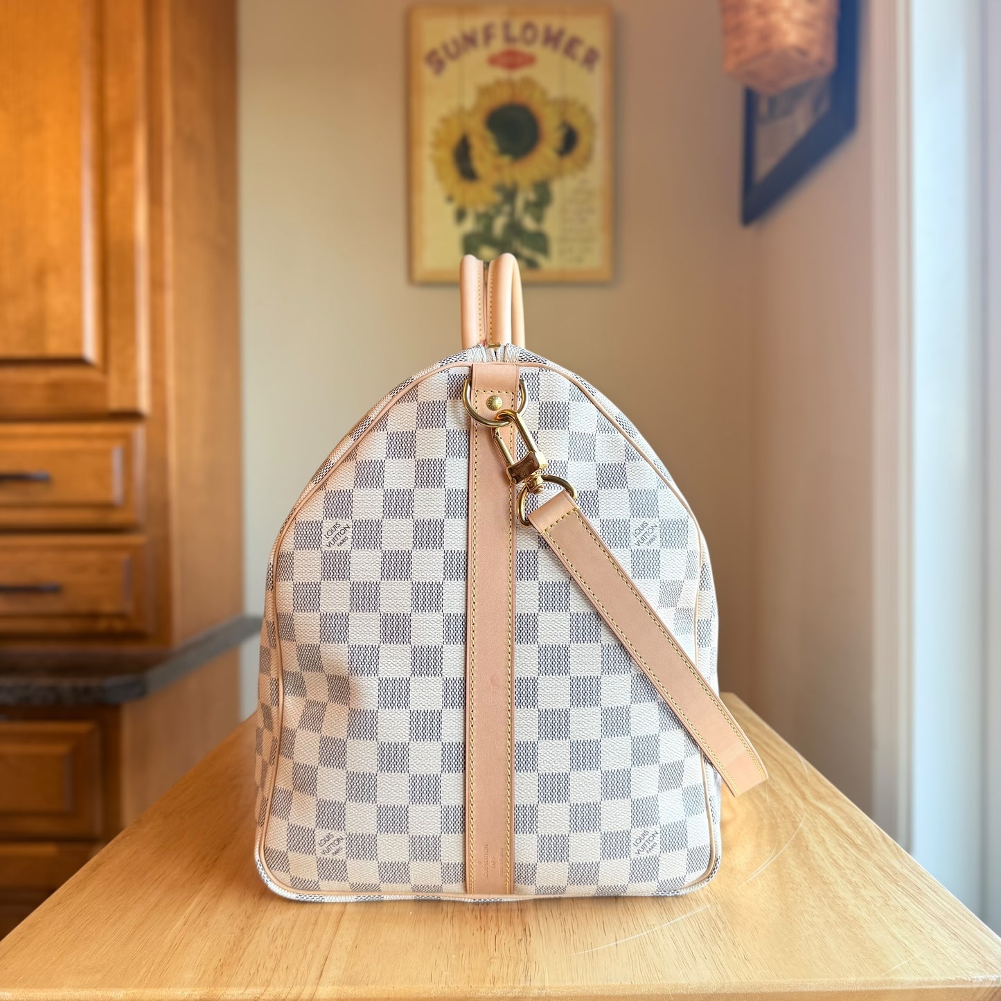 Damier Azur Keepall 55 Bandouliere