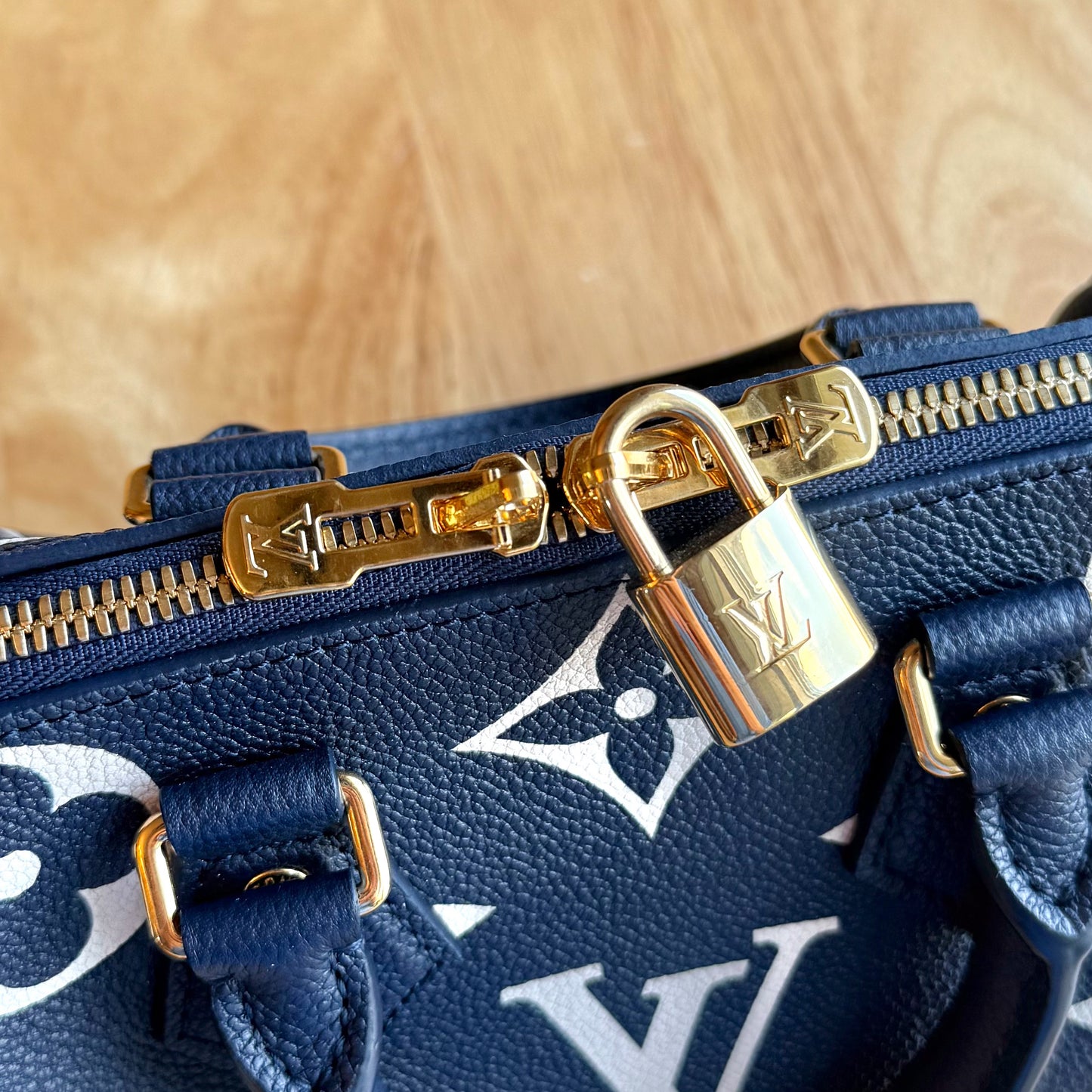 Bicolor Empreinte Speedy 20 - Navy/Creme