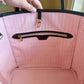 Damier Ebene Neverfull MM - Rose Ballerine Interior