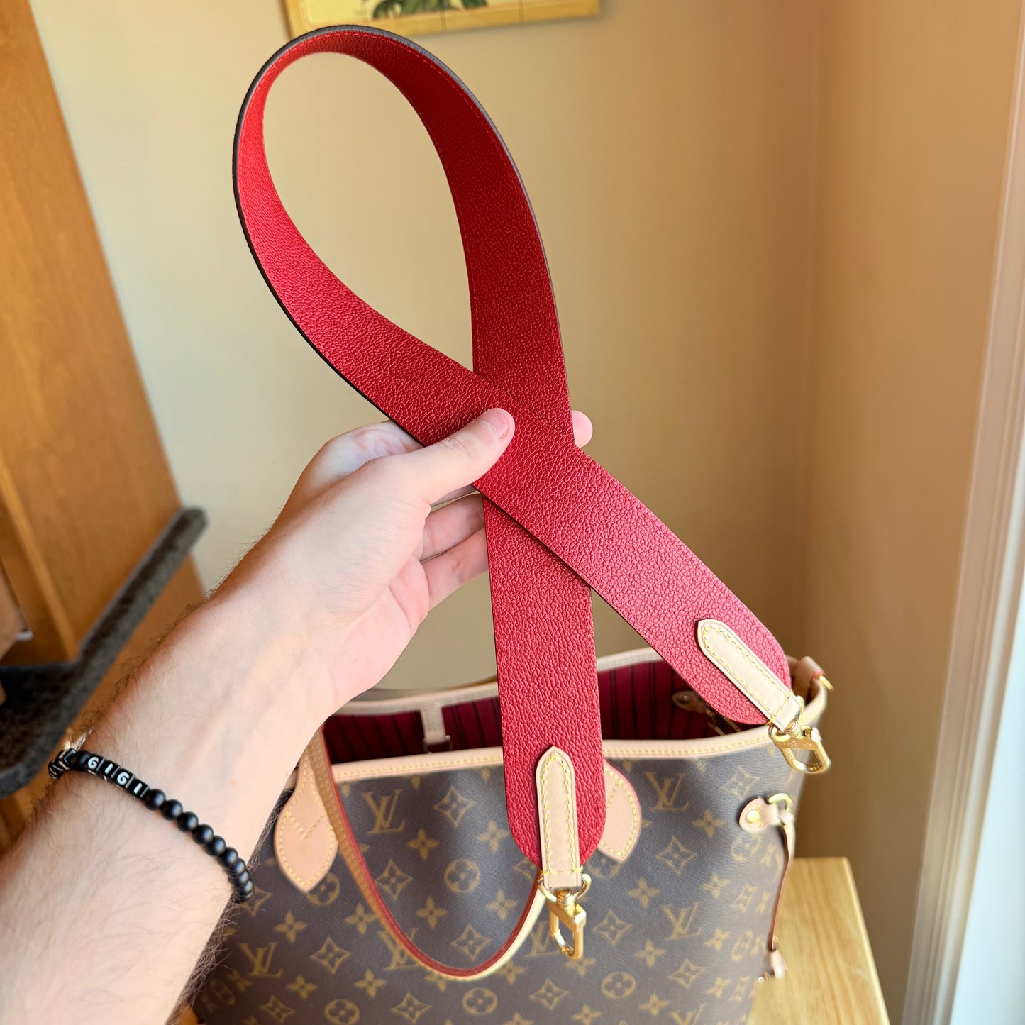 Monogram Neverfull Bandouliere Inside Out MM - Rogue Sari Interior