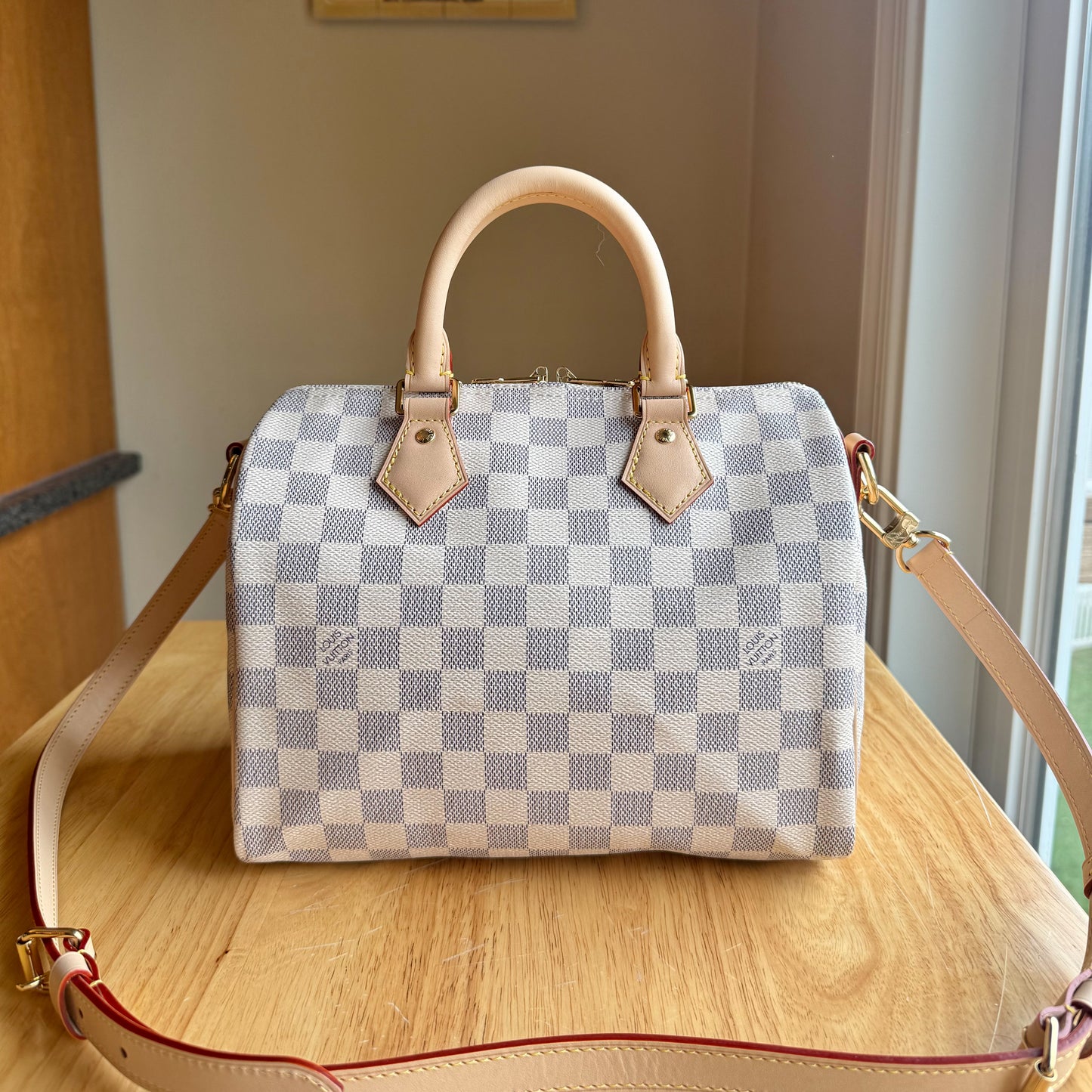 Damier Azur Speedy 25 Bandouliere (Like New)