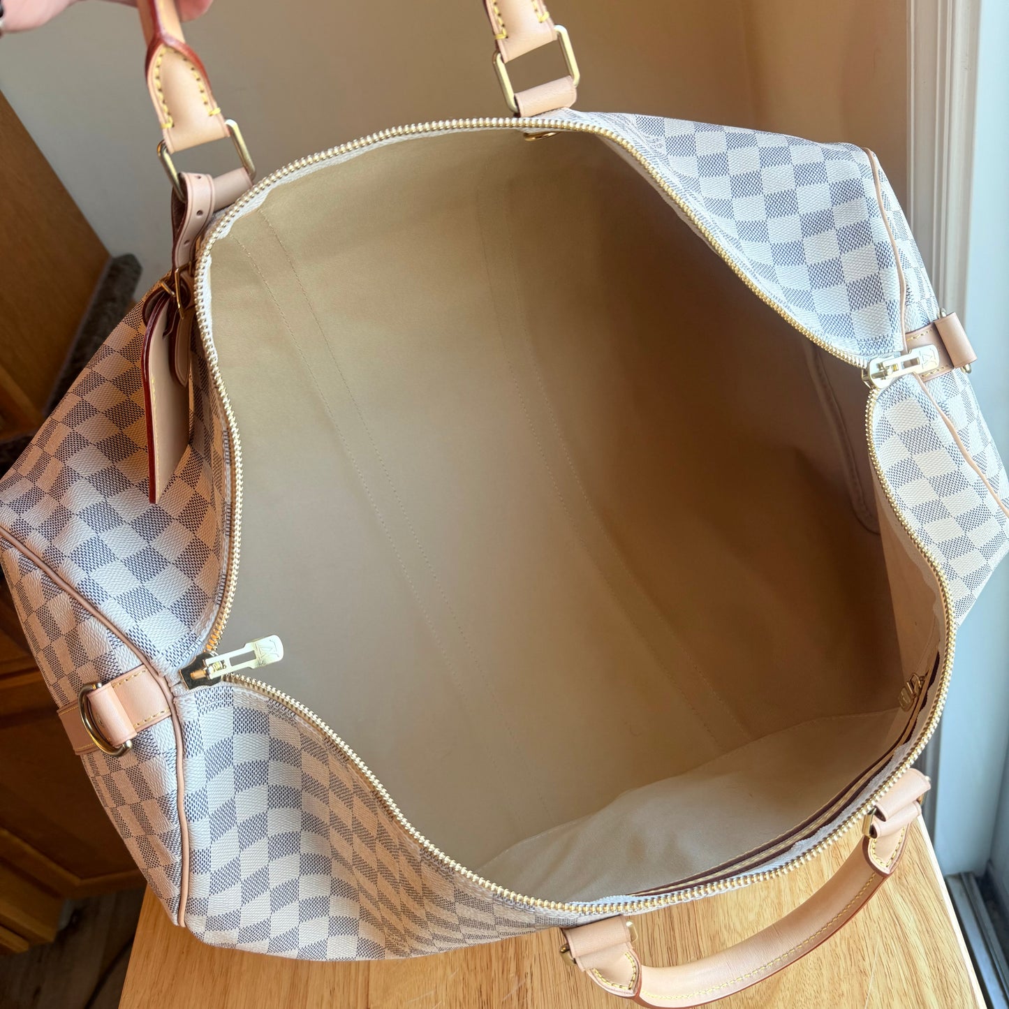 Damier Azur Keepall 55 Bandouliere