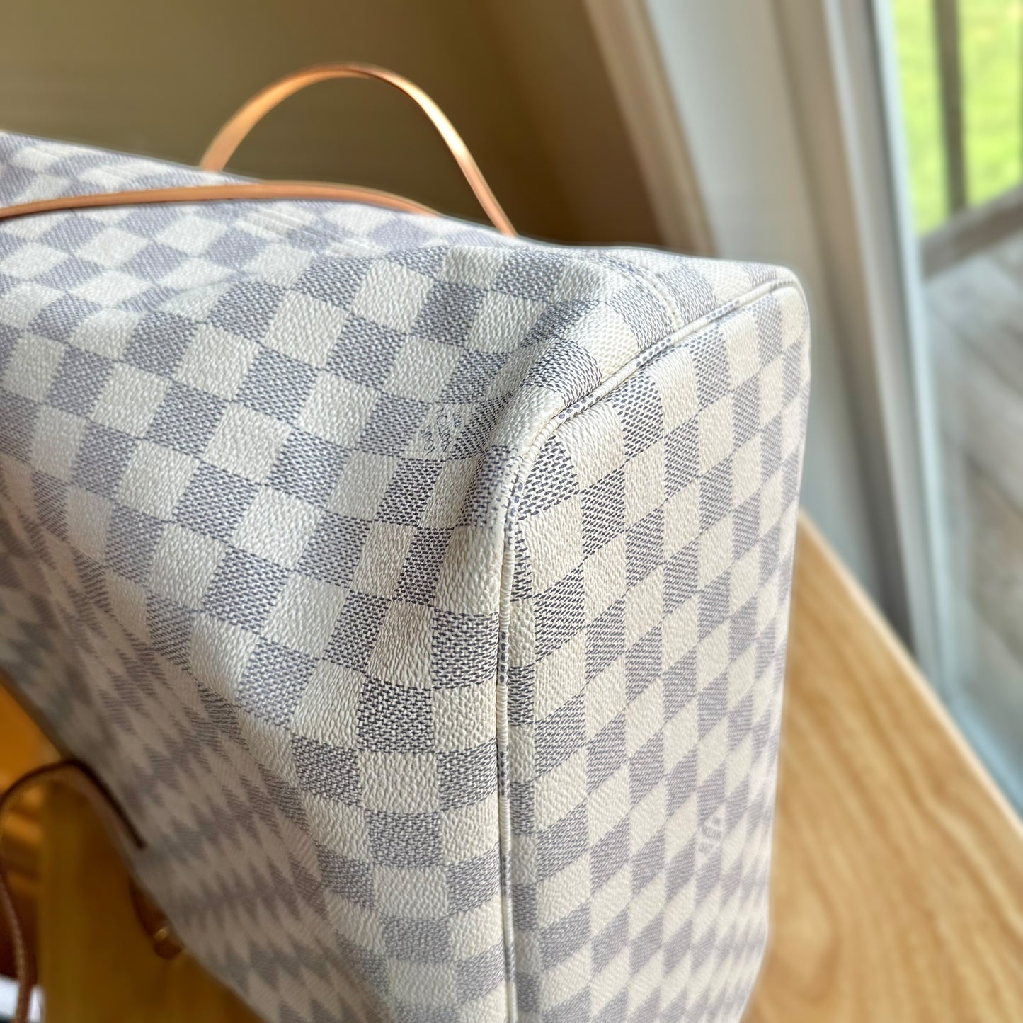 Damier Azur Neverfull MM Set (Rose Ballerine)