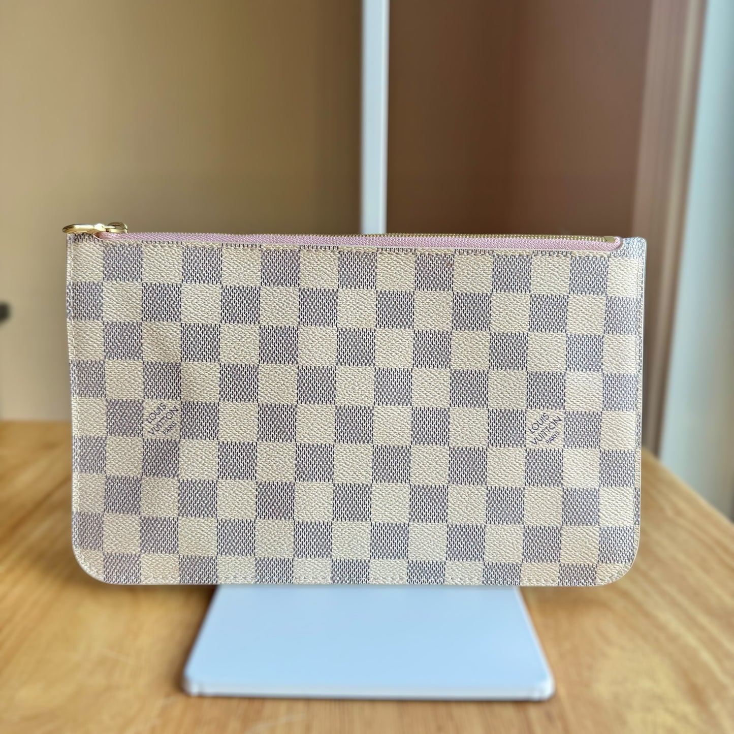 Damier Azur Neverfull MM Set (Rose Ballerine)