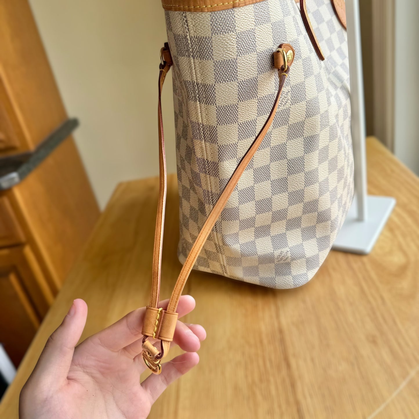 Damier Azur Neverfull MM Set (Rose Ballerine)