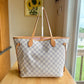 Damier Azur Neverfull MM Set (Rose Ballerine)
