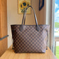 Damier Ebene Neverfull MM - Rose Ballerine Interior