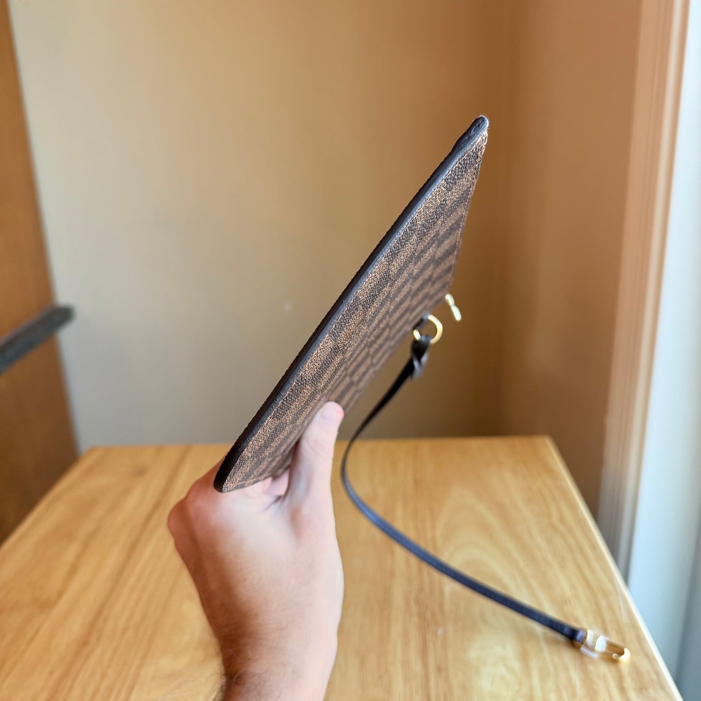 (NEW) Damier Ebene Neverfull MM Set - Rose Ballerine Interior