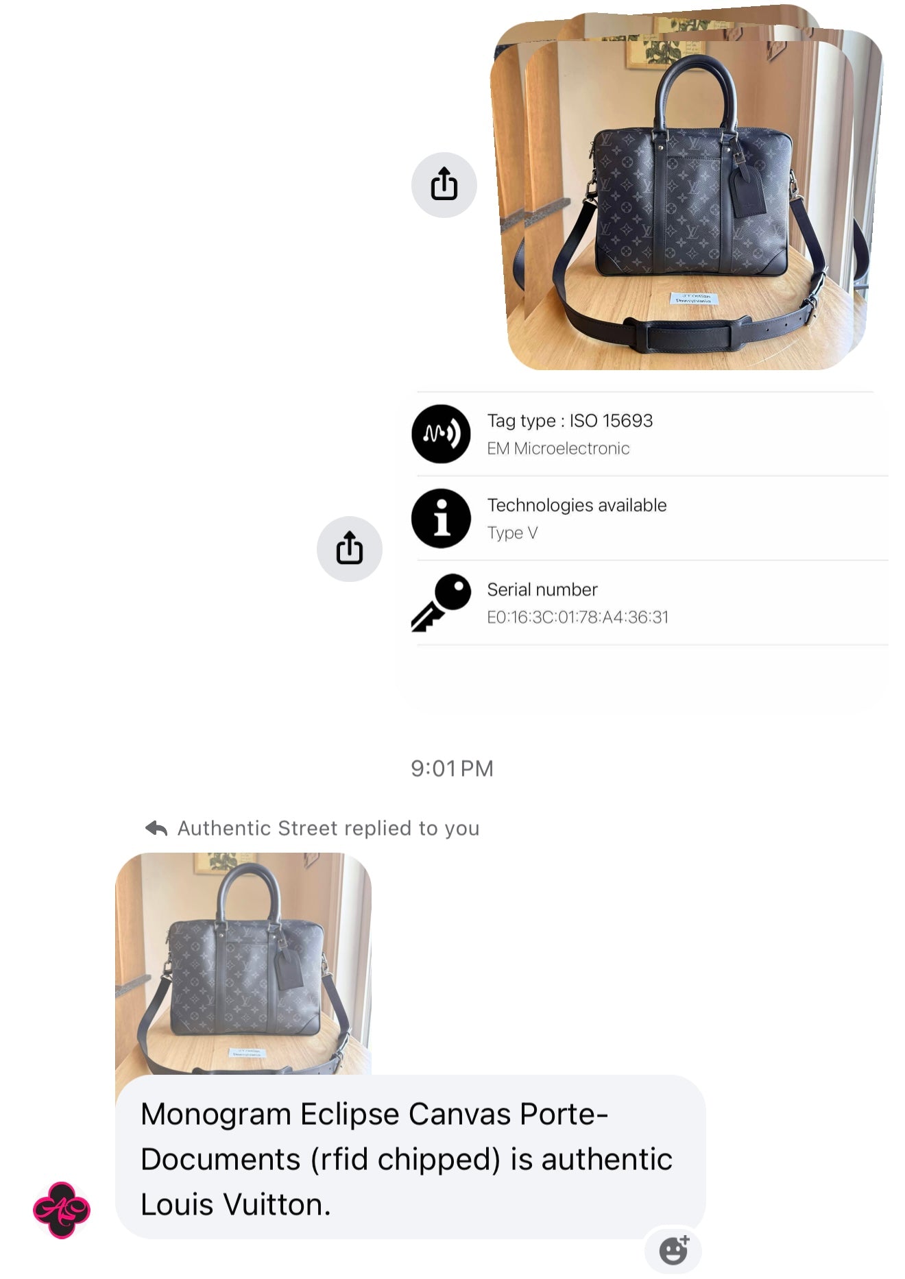 Monogram Eclipse Porte Documents Voyage PM