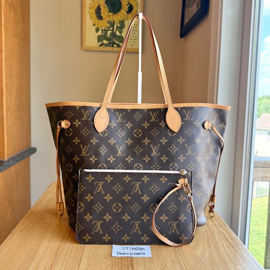 Monogram Neverfull MM Set - Rose Ballerine Interior