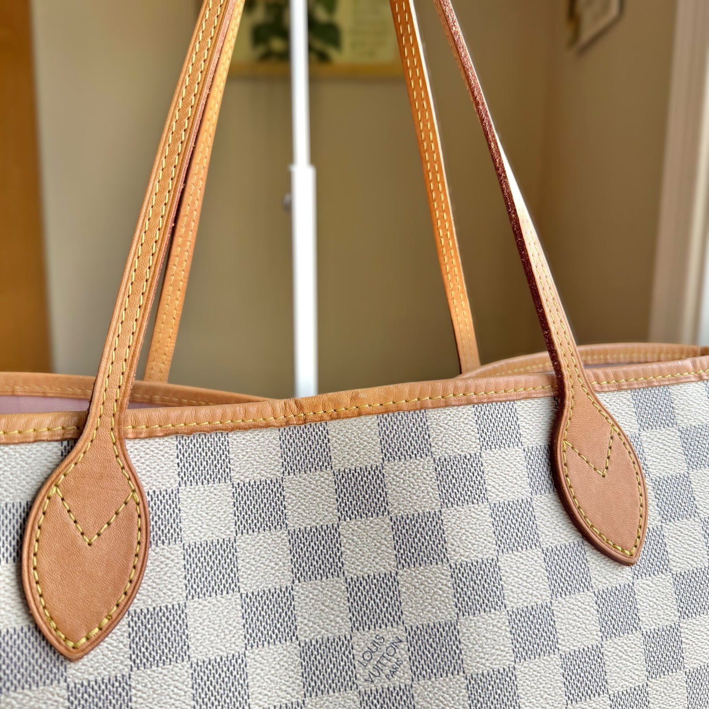 Damier Azur Neverfull MM Set (Rose Ballerine)