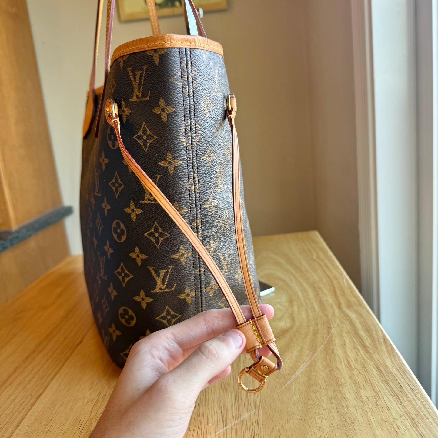 Monogram Neverfull MM - Rose Ballerine Interior