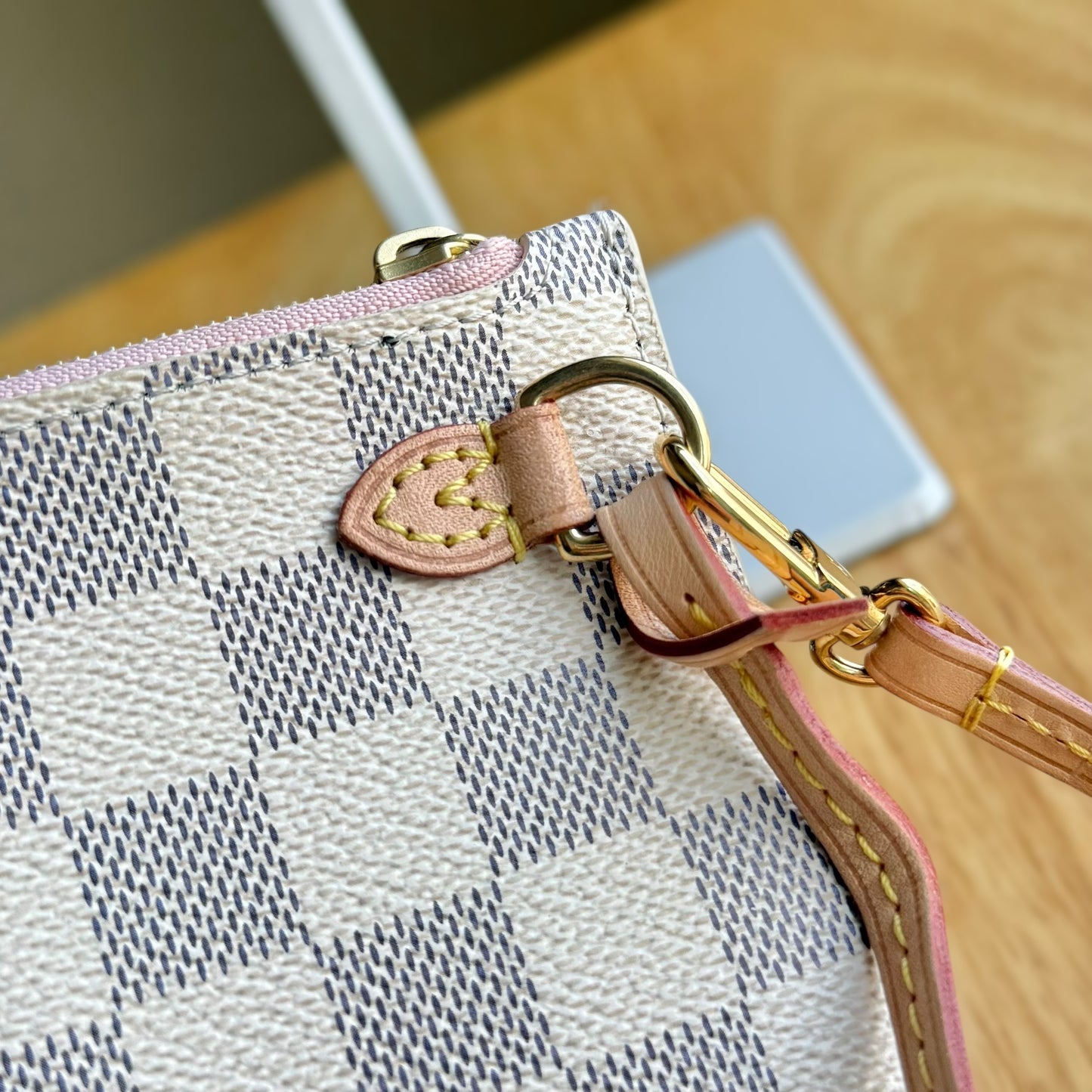 Damier Azur Neverfull MM Set (Rose Ballerine)