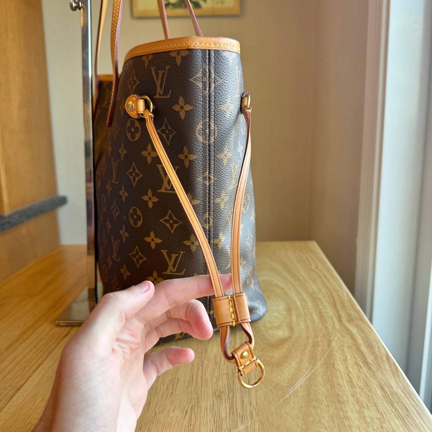 Monogram Neverfull MM - Rose Ballerine Interior