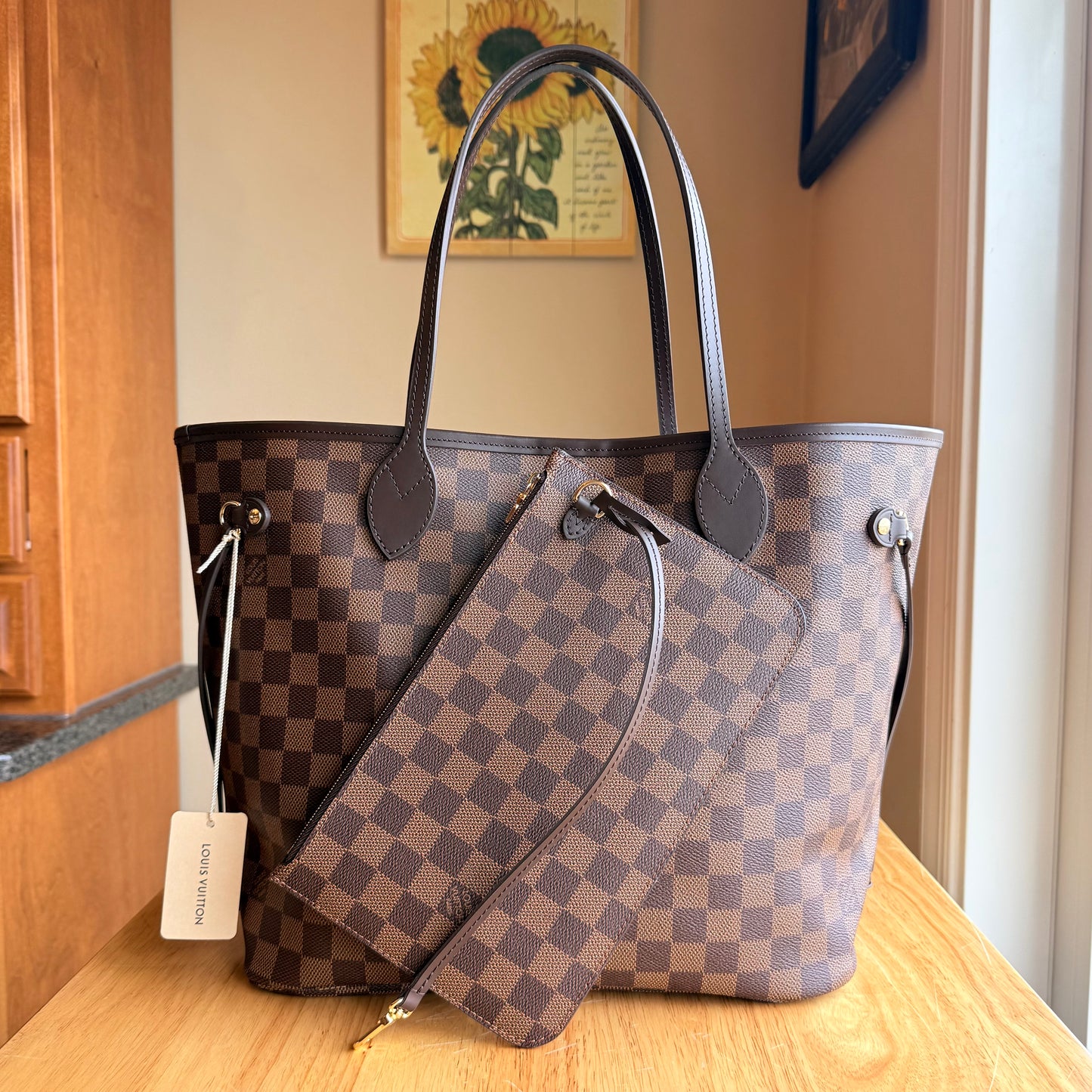 Damier Ebene Neverfull MM Set (Brand New)
