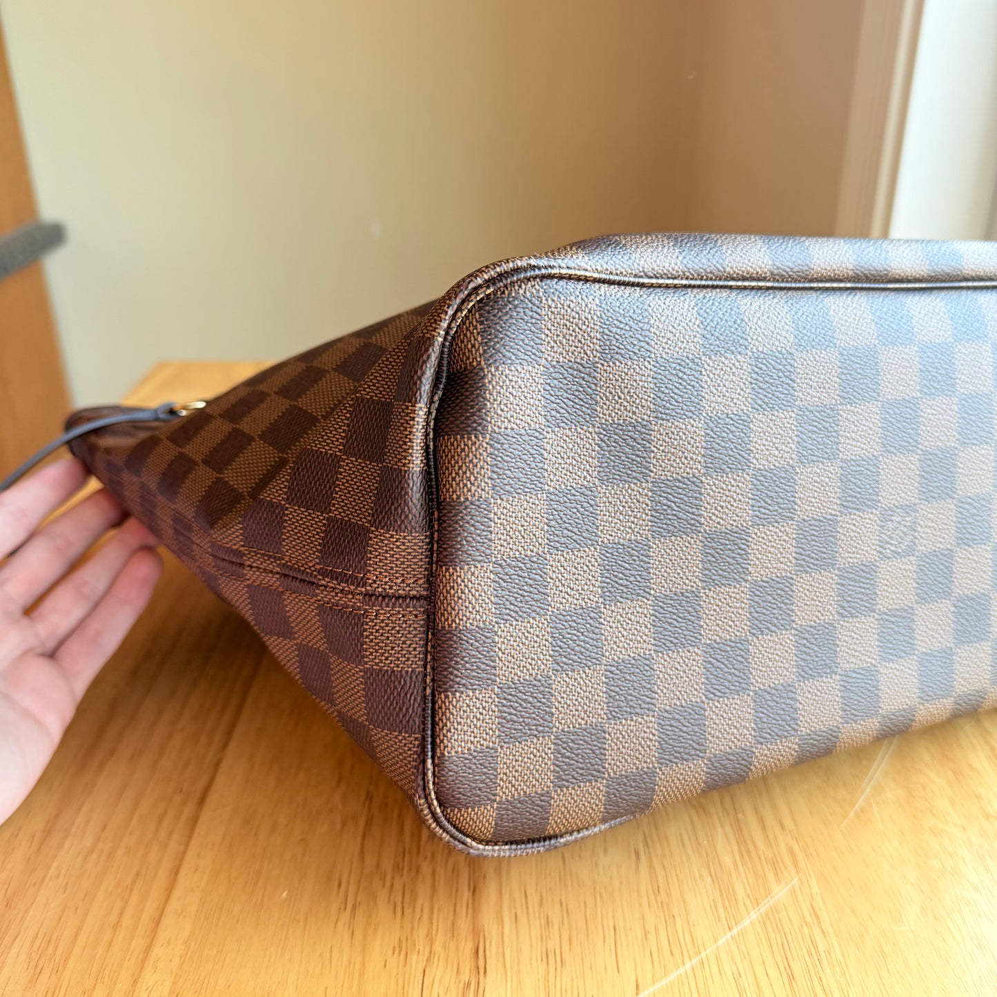 Damier Ebene Neverfull MM Set - Cerise Red Interior (Brand New)