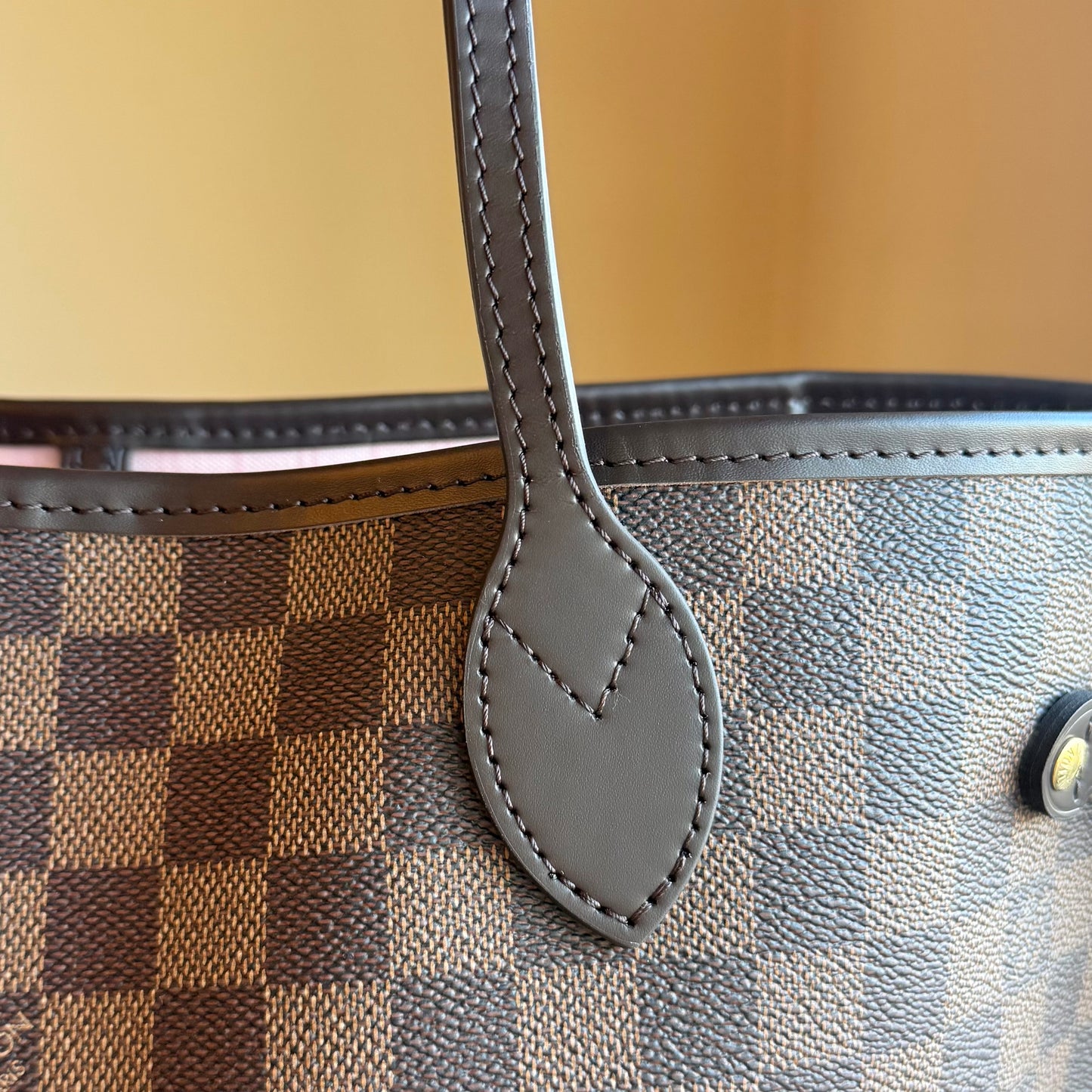 (NEW) Damier Ebene Neverfull MM Set - Rose Ballerine Interior