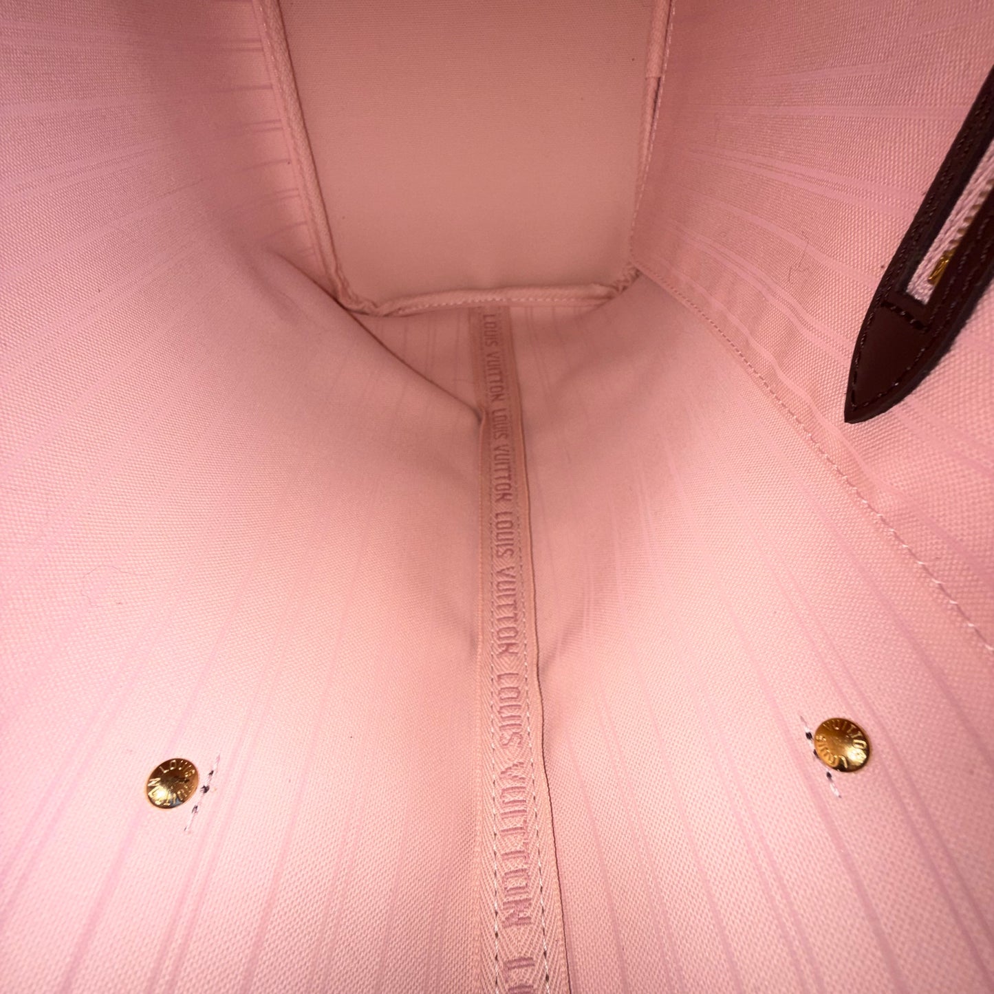 (NEW) Damier Ebene Neverfull MM Set - Rose Ballerine Interior