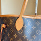 Monogram Neverfull MM - Rose Ballerine Interior