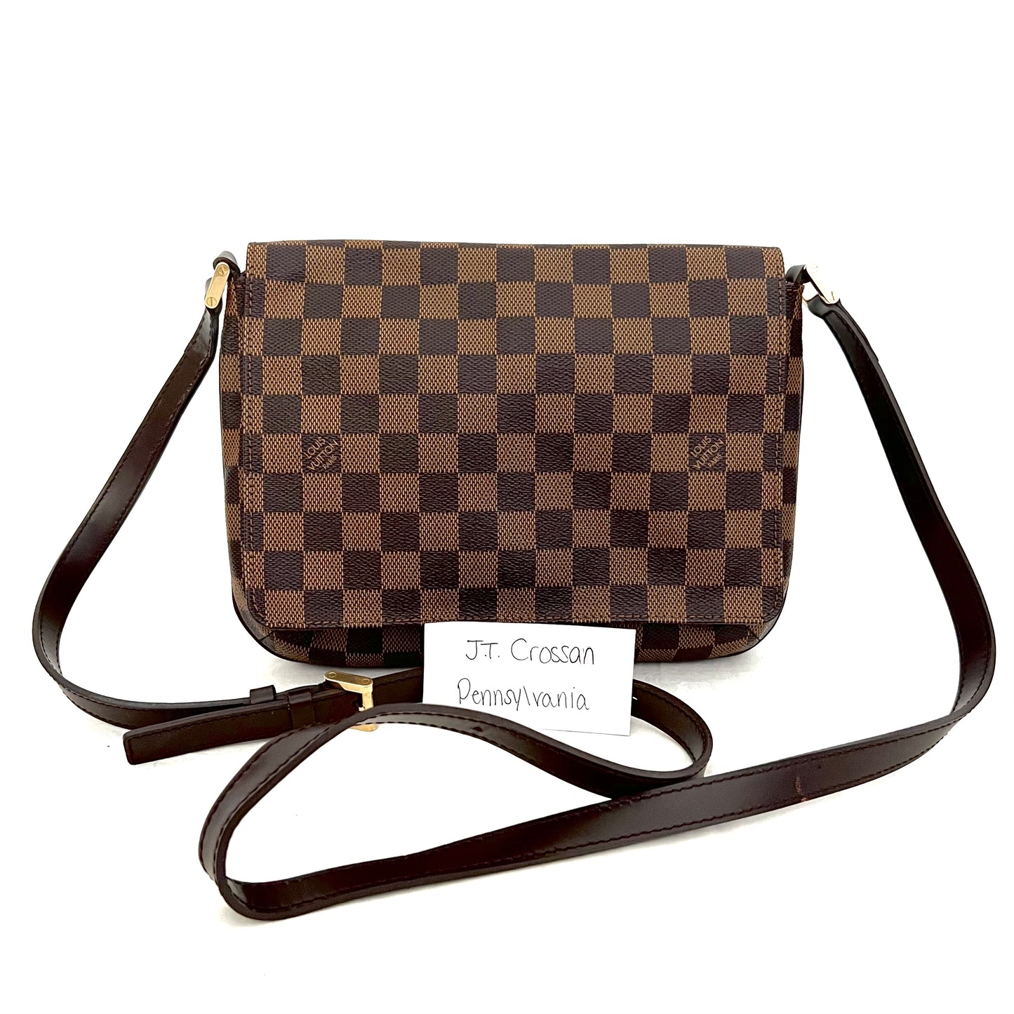 Damier Ebene Musette Tango Crossbody