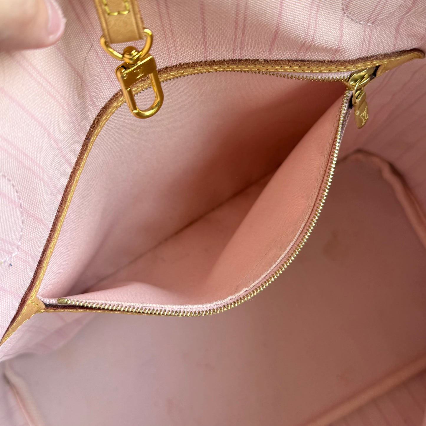Damier Azur Neverfull MM Set (Rose Ballerine)
