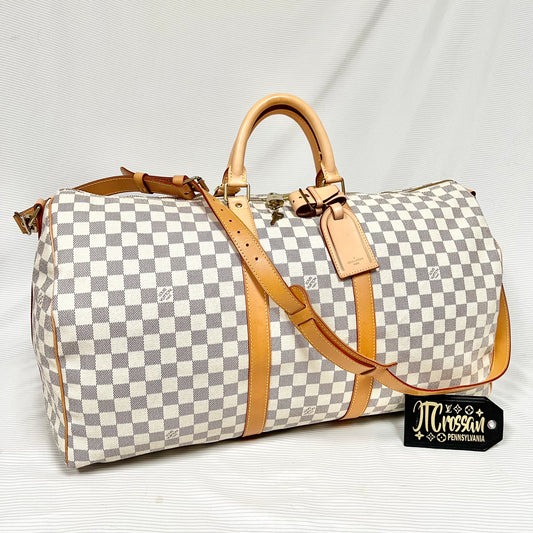 Damier Azur Keepall 55 Bandouliere